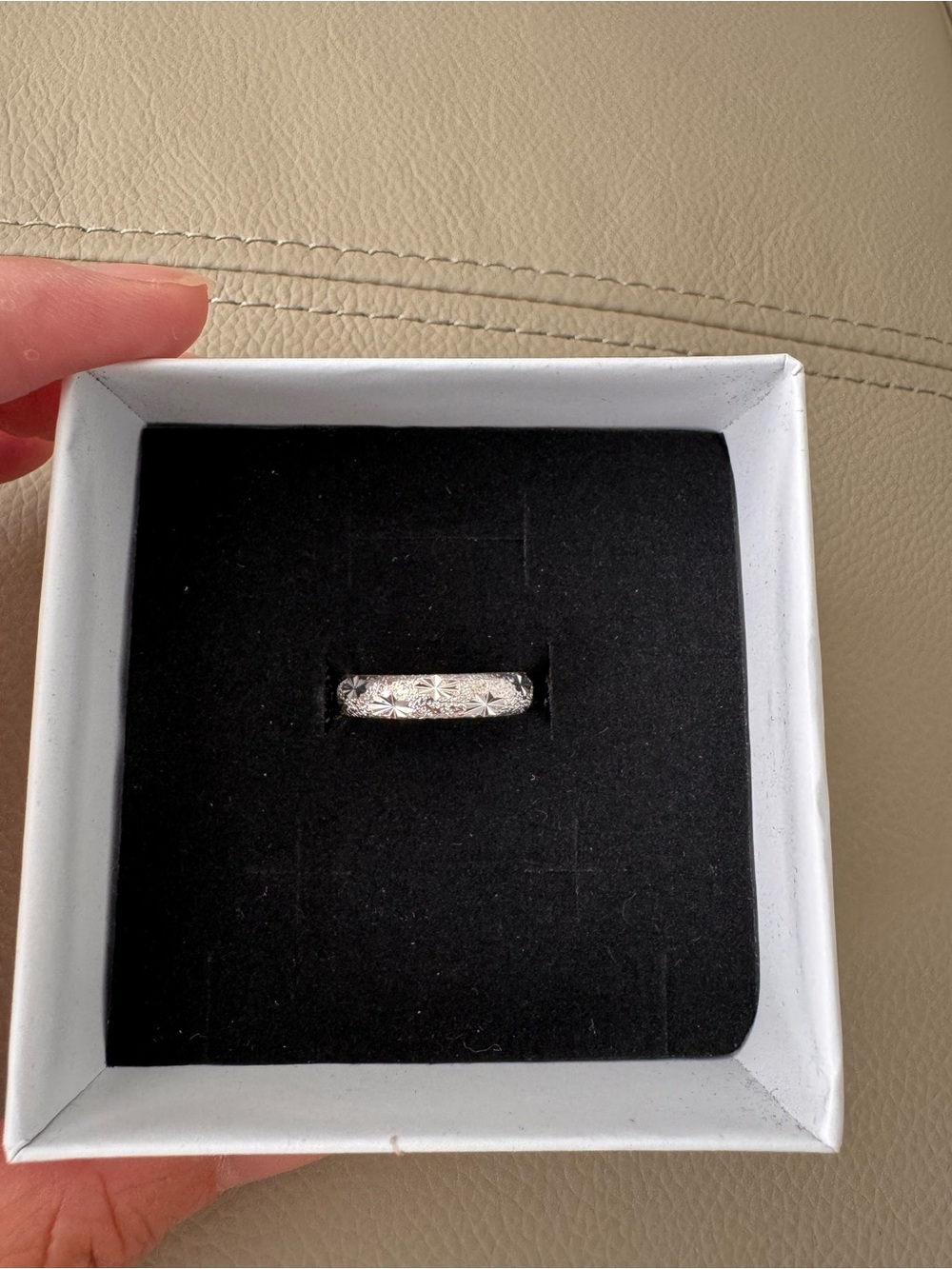 Silver Floral Band Ring
